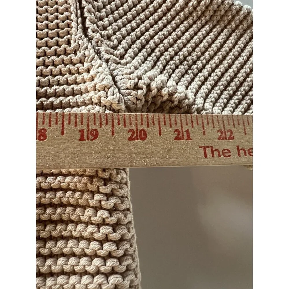 Stella McCartney pinkish tan fisherman chunky minimalist 100% silk sweater 38/M